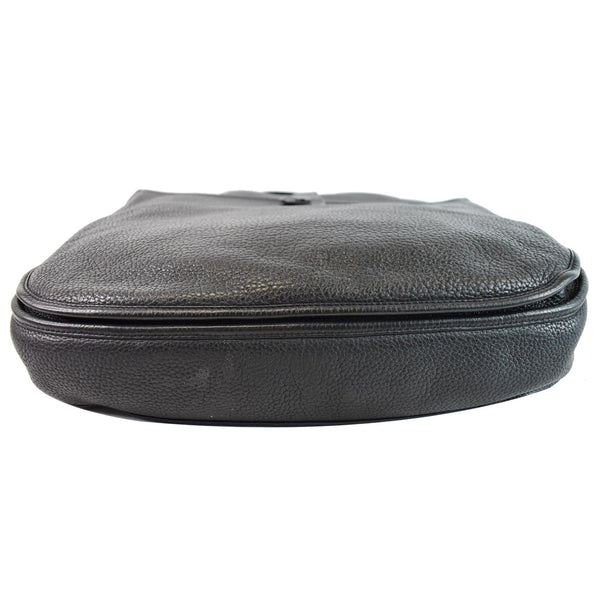 HERMES Evelyne TGM III Clemence Leather Crossbody Bag Black