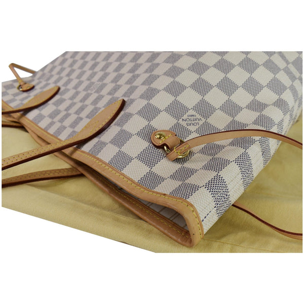 Louis Vuitton Neverfull MM Damier Azur Tote Bag Women - top left side