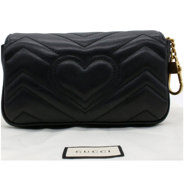 GUCCI GG Marmont Super Mini Leather Crossbody Bag Black 476433