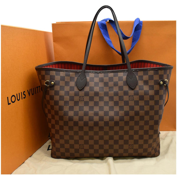 Louis Vuitton Neverfull GM Damier Ebene Tote Shoulder Bag