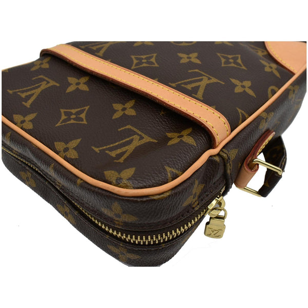 LOUIS VUITTON Danube PM Monogram Canvas Crossbody Bag Brown