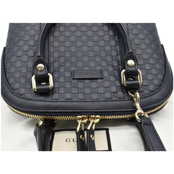 GUCCI Mini Dome Micro Guccissima Leather Crossbody Bag Blue 449654