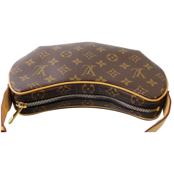 LOUIS VUITTON Croissant PM Monogram Canvas Shoulder Bag Brown