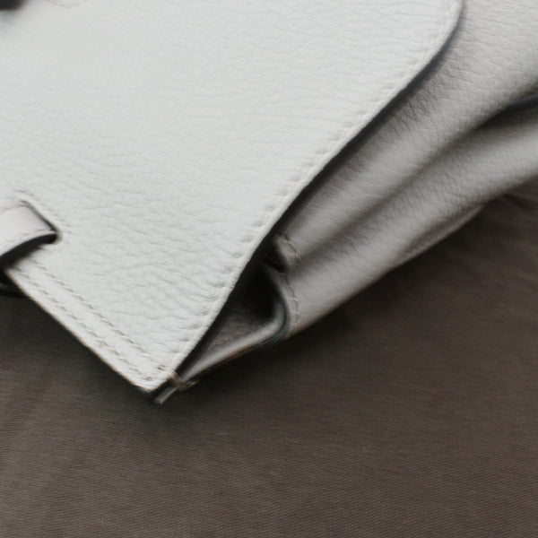 GUCCI Bamboo Daily Small Leather Shoulder Bag Grey 370831