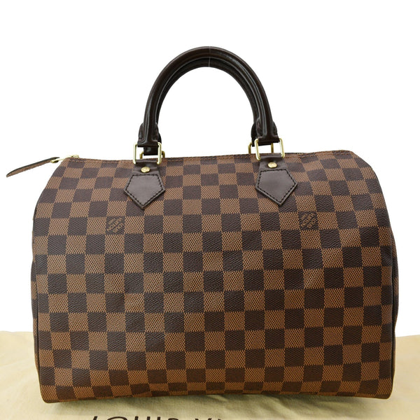LOUIS VUITTON Speedy 30 Damier Ebene Satchel Bag Brown