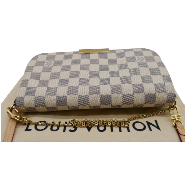 LOUIS VUITTON Favorite MM Damier Azur Crossbody Bag White