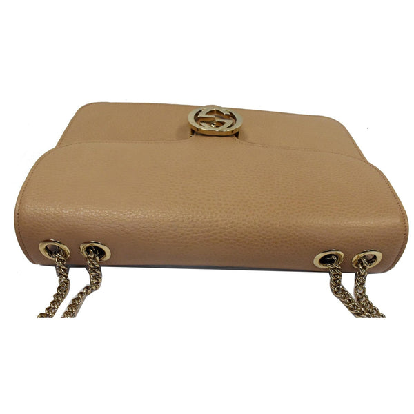 Gucci Interlocking GG Calfskin Leather Strap Bag for women