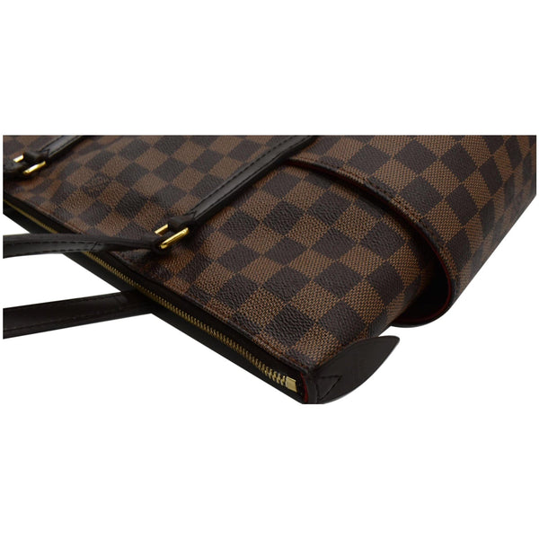 LOUIS VUITTON Totally MM Damier Ebene Shoulder Bag Brown