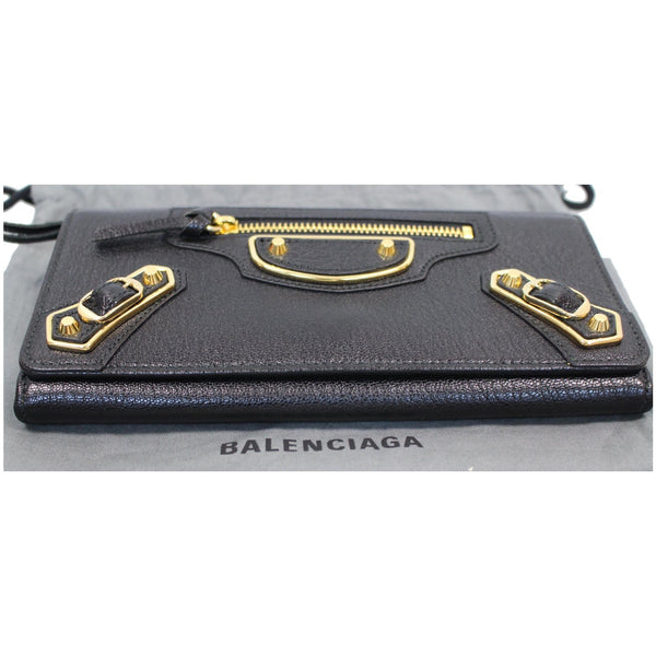 BALENCIAGA Classic Metallic Edge Continental Zip Around Wallet Black - 25% OFF
