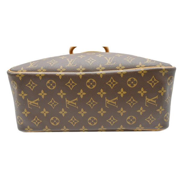 LOUIS VUITTON Deauville Boston Monogram Canvas Satchel Bag Brown