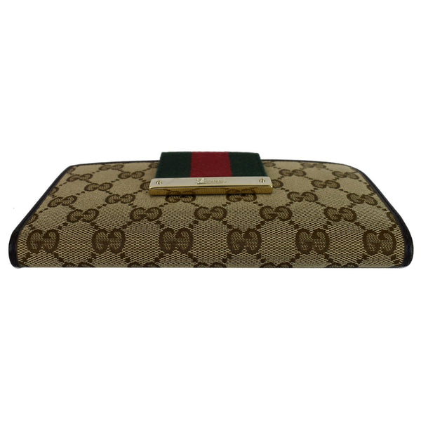 Gucci Monogram Ladies Web GG Canvas Continental Wallet 100% authentic