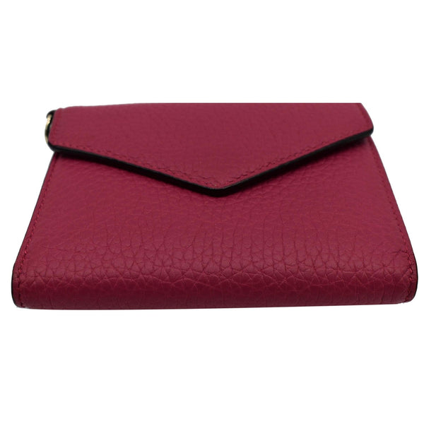 CHRISTIAN DIOR Diorissimo Compact Grained Leather Wallet Pink