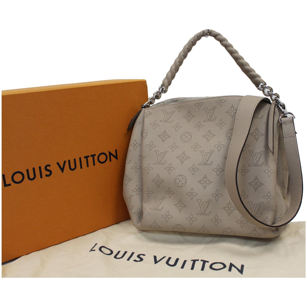 LOUIS VUITTON Mahina Babylone Chain BB Leather Shoulder Bag Galet