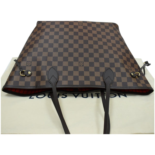LOUIS VUITTON Neverfull MM Damier Ebene Brown Tote Bag Brown