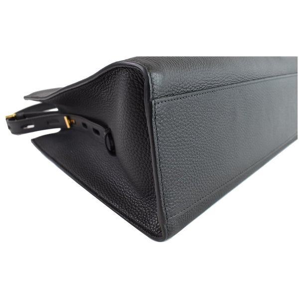 TOM FORD T Twist Small Leather Top Handle Bag Black