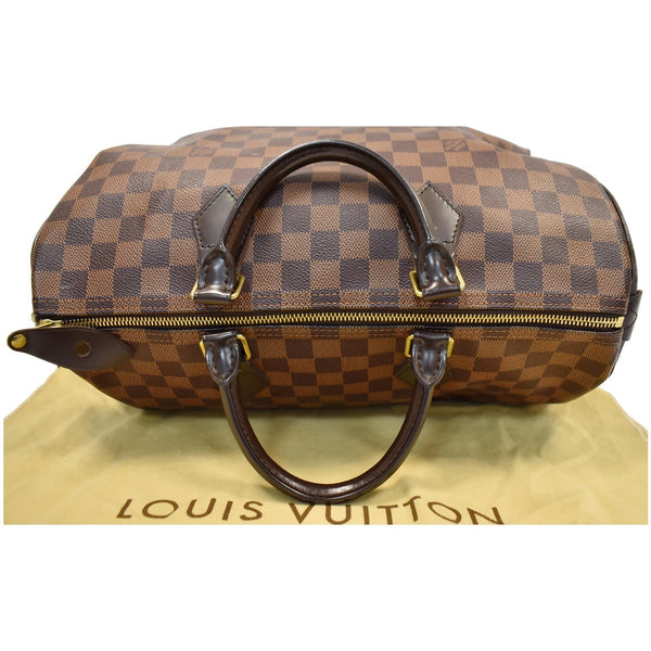 LOUIS VUITTON Speedy 35 Damier Ebene Satchel Bag Brown