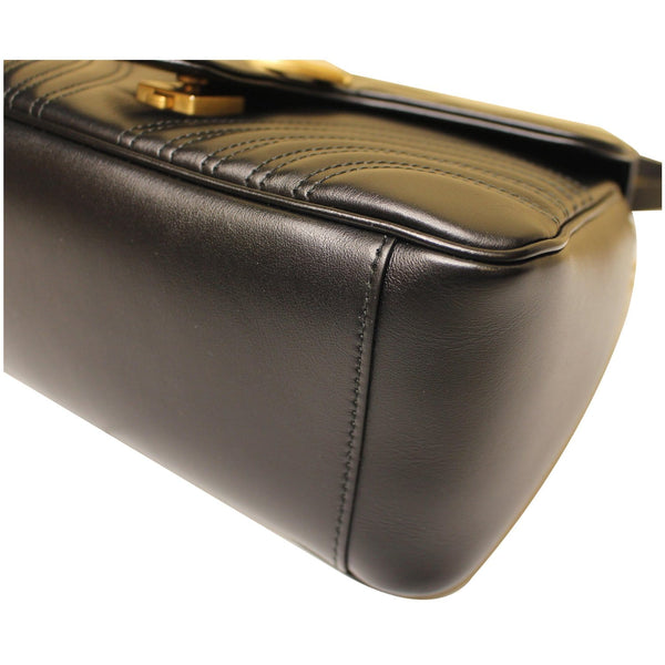 GUCCI GG Marmont Small Top Handle Shoulder Bag Black 498110