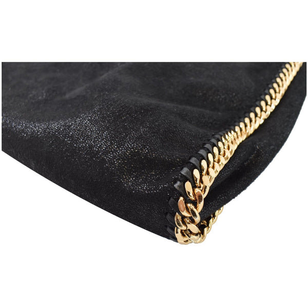 STELLA MCCARTNEY Falabella Leather Chain Shoulder Bag Black