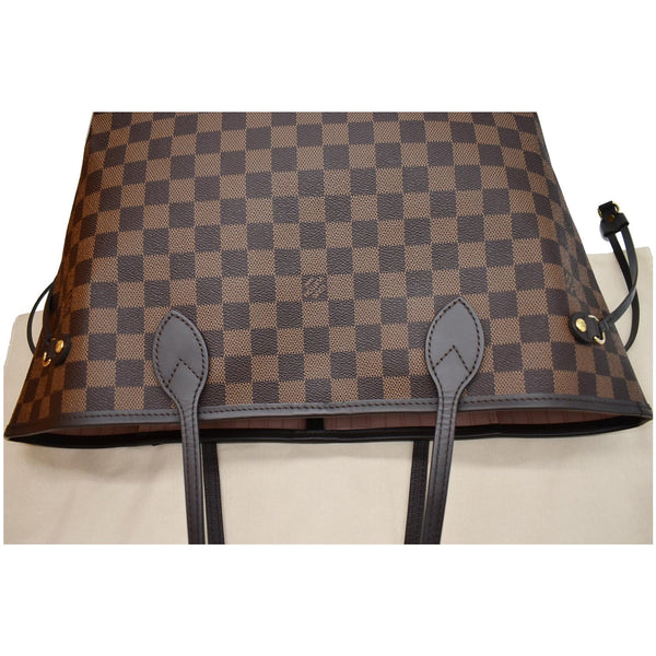 LOUIS VUITTON Neverfull MM Damier Ebene Tote Bag Brown