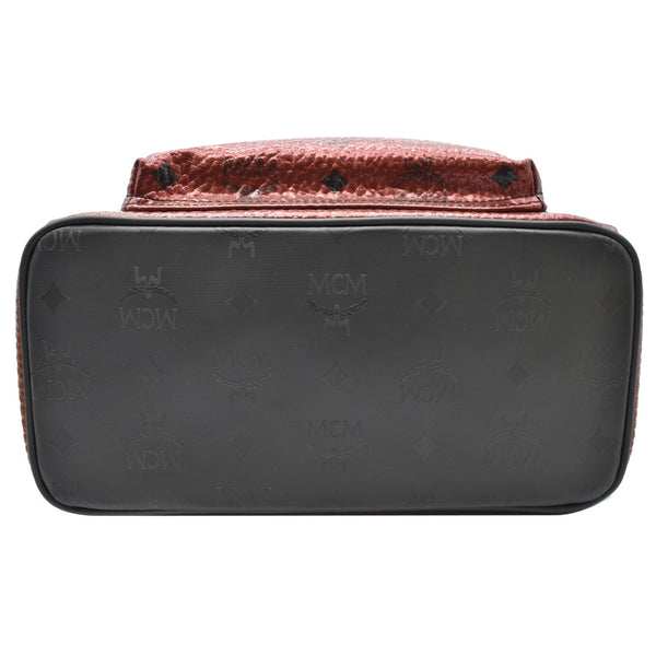 MCM Stark Small Visetos Backpack Bag Metallic Red