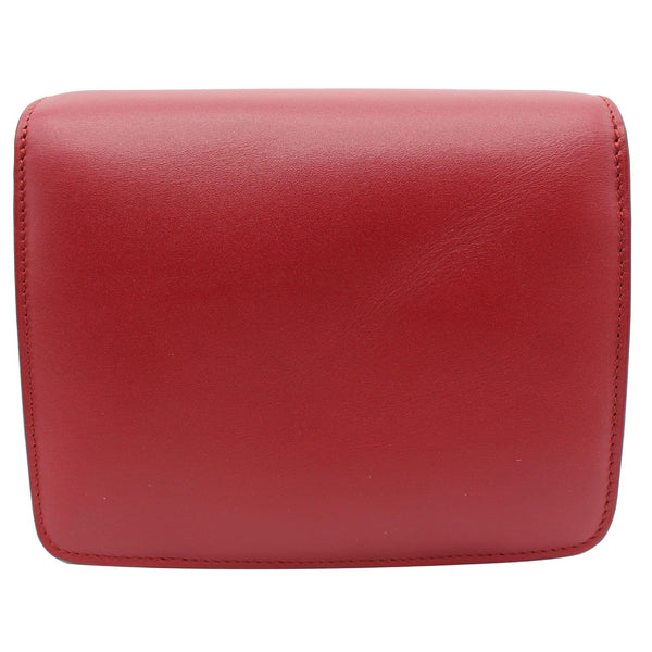 Celine Small Classic Box Leather Flap Shoulder Bag Red