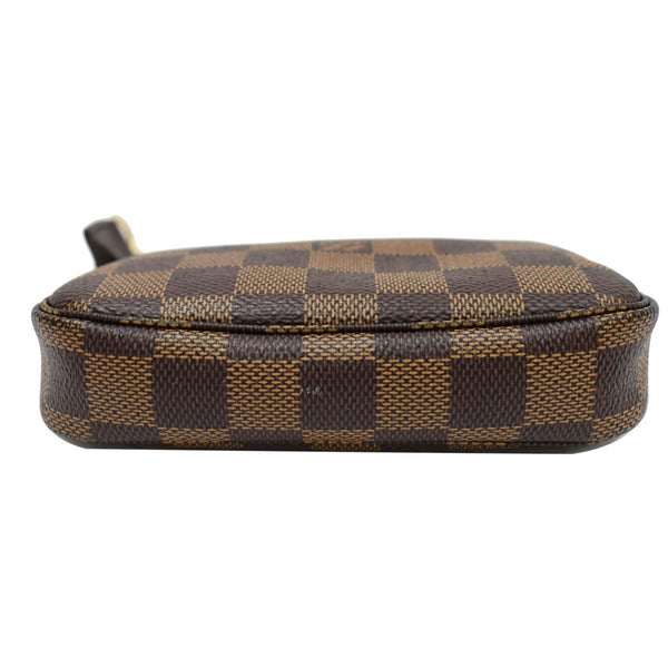 LOUIS VUITTON Mini Pochette Damier Ebene Accessories Pouch Brown