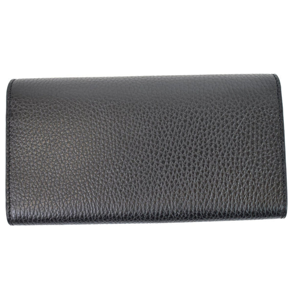 GUCCI GG Interlocking Continental Leather Wallet Black 598166