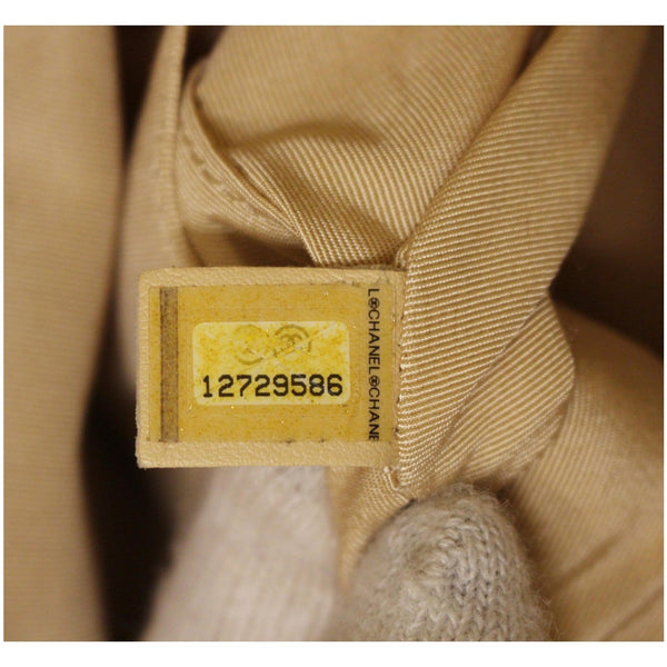 CHANEL Grand Shopping Caviar Leather Tote Shoulder Bag Beige