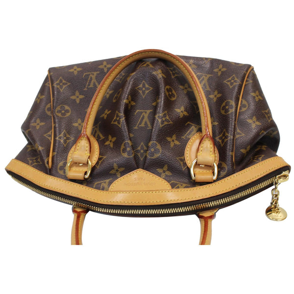 Louis Vuitton Tivoli PM Monogram Canvas Shoulder Bag Brown front view