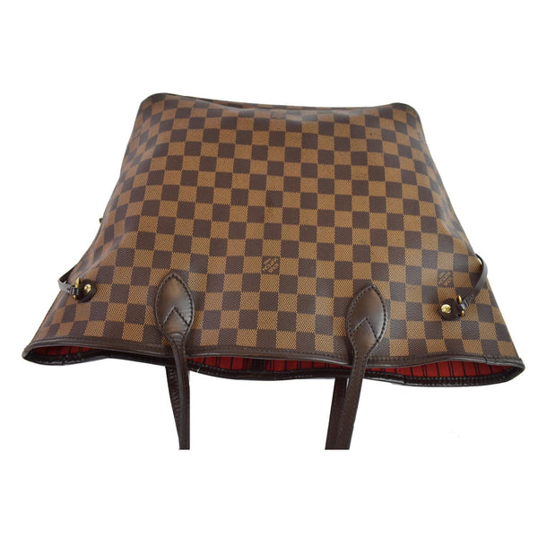 LOUIS VUITTON Neverfull MM Damier Ebene Shoulder Bag Brown