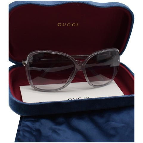 GUCCI GG0506S Butterfly Sunglasses Gray Gradient Lens