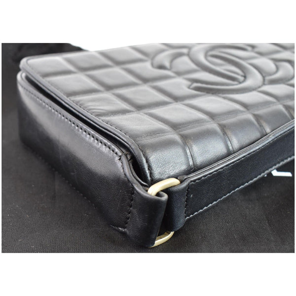 CHANEL CC Chocolate Bar Flap Bag Black