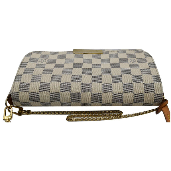 LOUIS VUITTON Favorite MM Damier Azur Crossbody Bag White