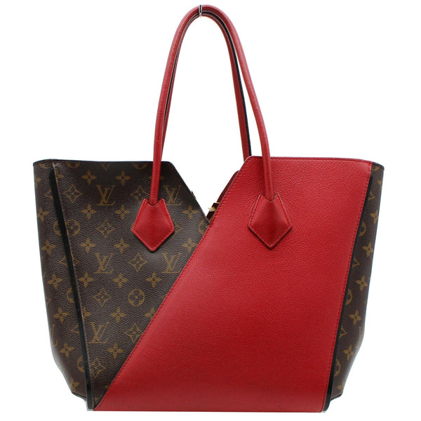LOUIS VUITTON Kimono Monogram Calfskin Tote Bag Brown/Cerise