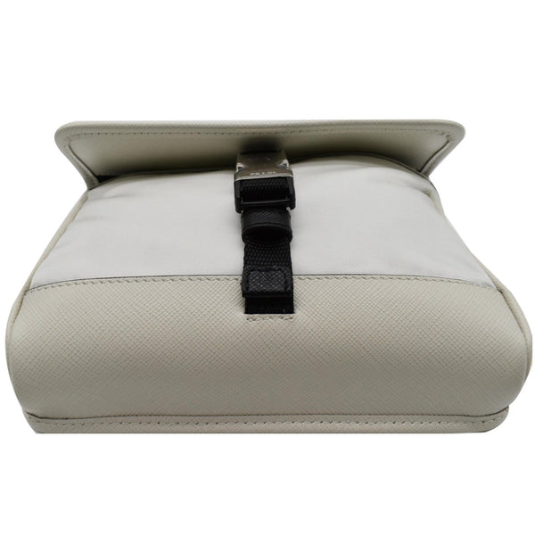 PRADA Re-Nylon Saffiano Leather Smartphone Case Shoulder Bag White