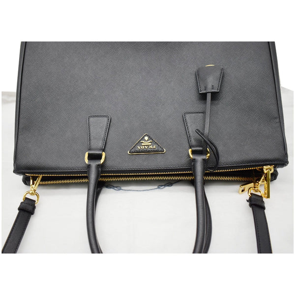 PRADA Galleria Large Saffiano Leather Tote Bag Black