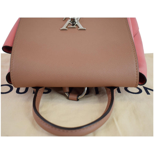 LOUIS VUITTON Lockme Calfskin Leather Backpack Salmon