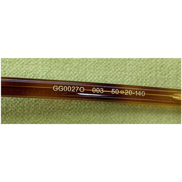 Gucci GG0027O 003 Eyeglasses Demo Customisable Lens
