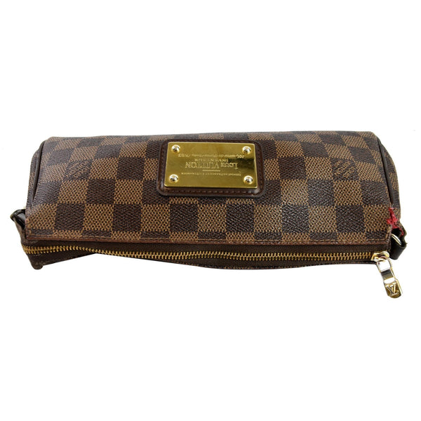 Louis Vuitton Pochette Eva Damier Ebene Crossbody Bag top side