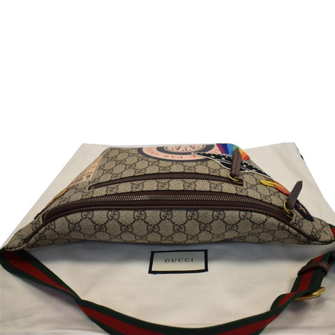 GUCCI Courrier GG Supreme Canvas Belt Waist Bum Bag Beige 529711