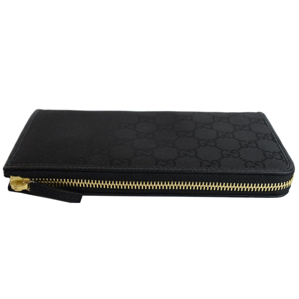 GUCCI GG Canvas Zip Around Wallet Black 332747