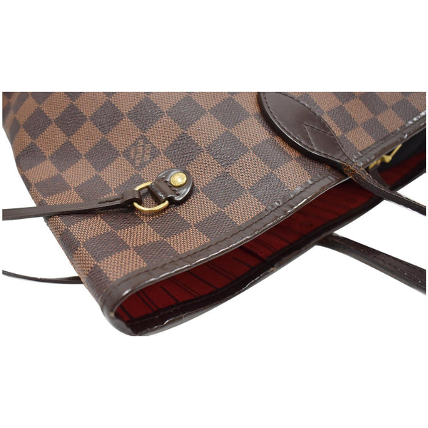 LOUIS VUITTON Neverfull MM Damier Ebene Tote Shoulder Bag Brown
