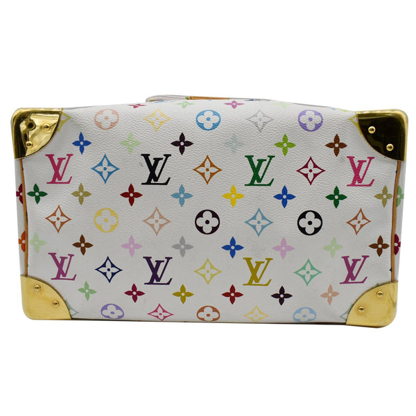 LOUIS VUITTON Speedy 30 Monogram Multicolor Satchel Bag White