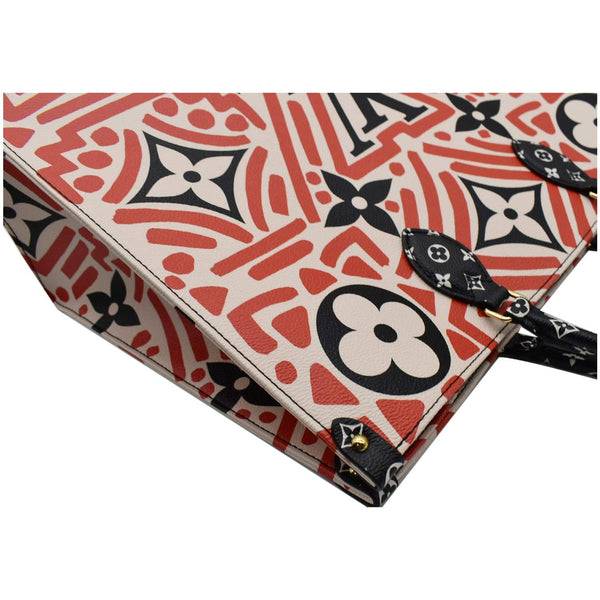 LOUIS VUITTON Onthego GM Crafty Monogram Giant Canvas Shoulder Bag Red