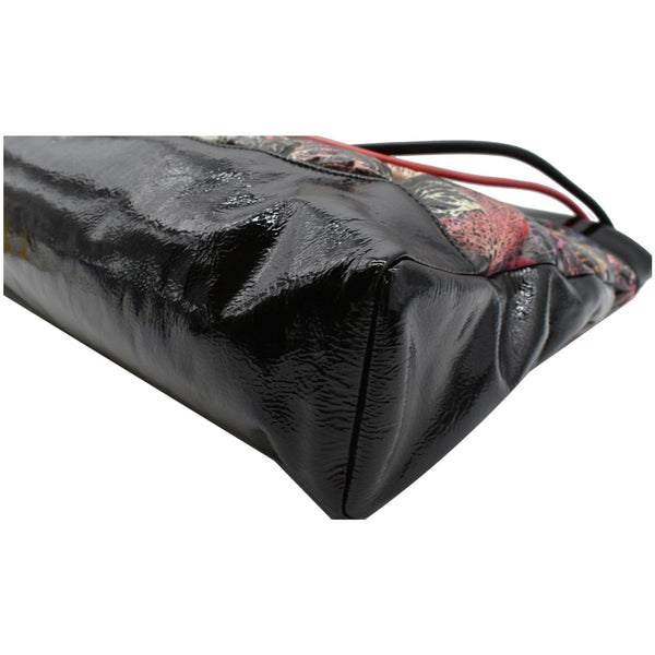 CHANEL 31 Large Leaves Printed Leather Shopping Shoulder Bag Black