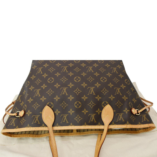 LOUIS VUITTON Neverfull MM Monogram Canvas Tote Bag Brown
