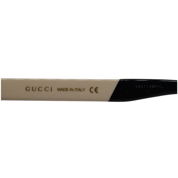 GUCCI GG0463SA 002 Black White Sunglasses Grey Lens