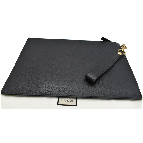 GUCCI Agora Web Leather Bag Black 428758