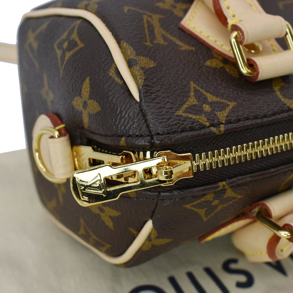 LOUIS VUITTON Speedy Bandouliere 20 Monogram Canvas Crossbody Bag Brown