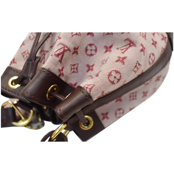 LOUIS VUITTON Mini Lin Mini Noe Monogram Satchel Bag Cherry Red